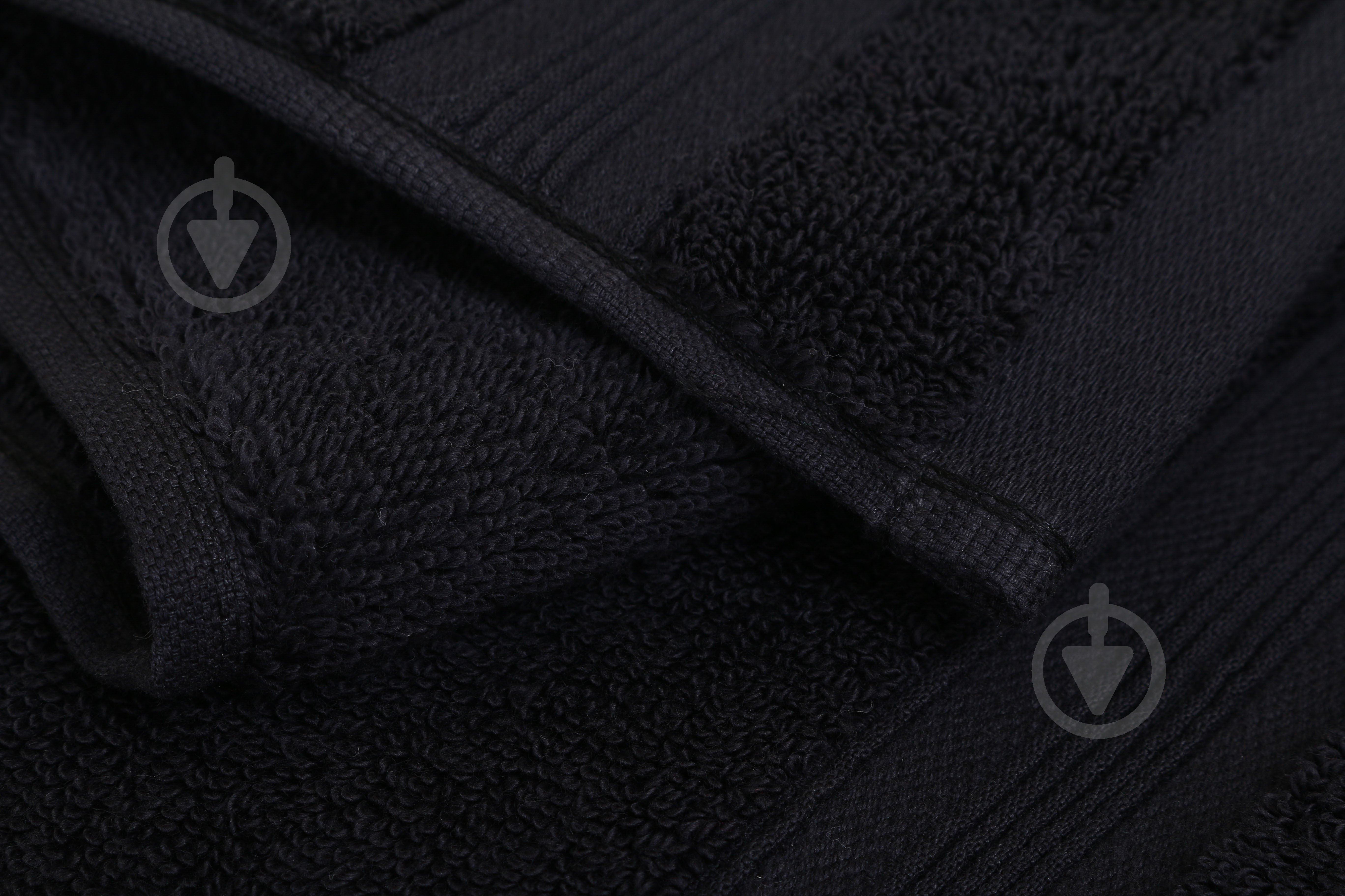 Рушник махровий 30x50 см чорний ABC - фото 3