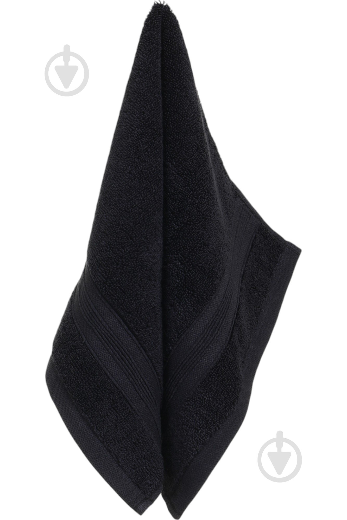 Рушник махровий 30x50 см чорний ABC - фото 4