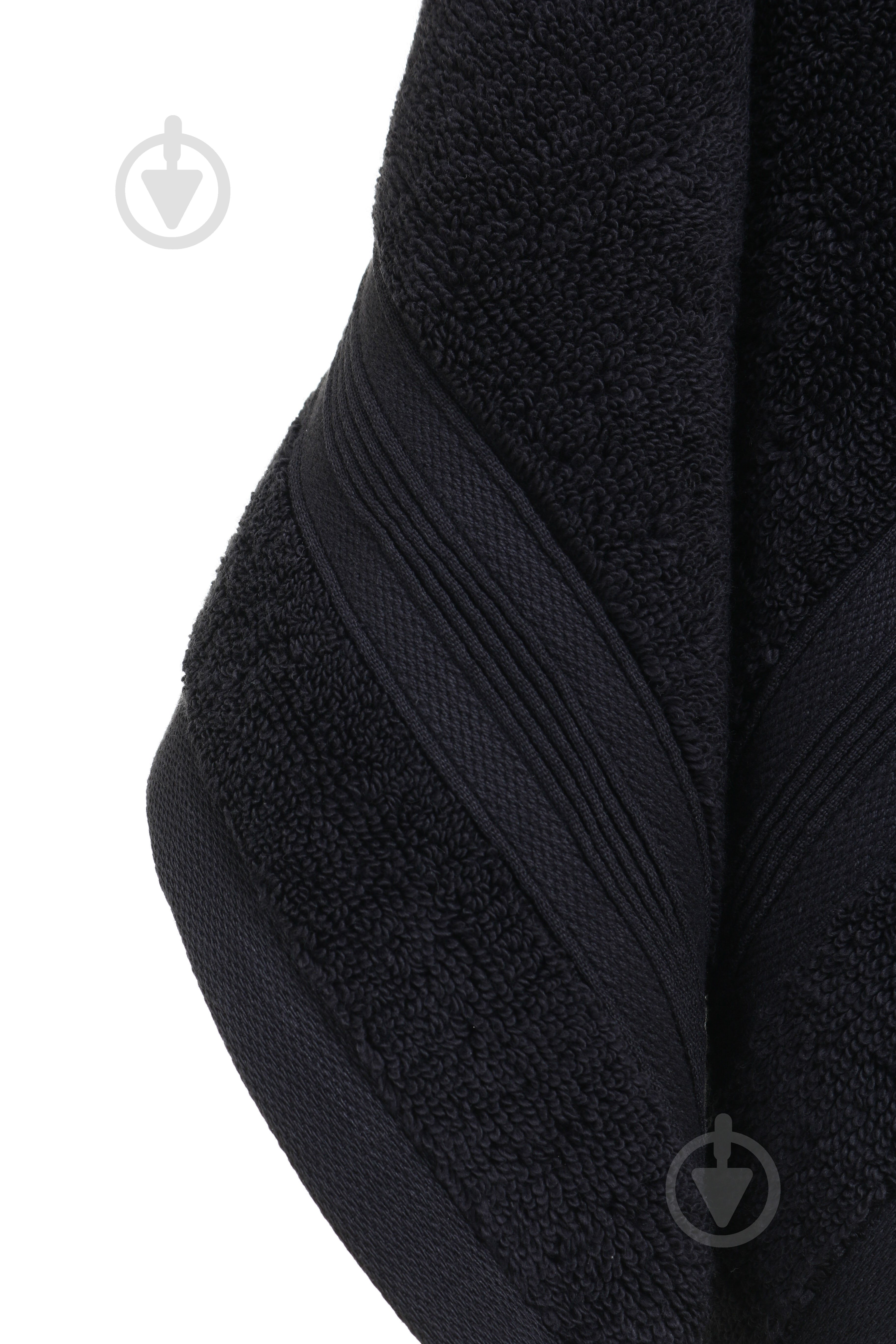 Рушник махровий 30x50 см чорний ABC - фото 5