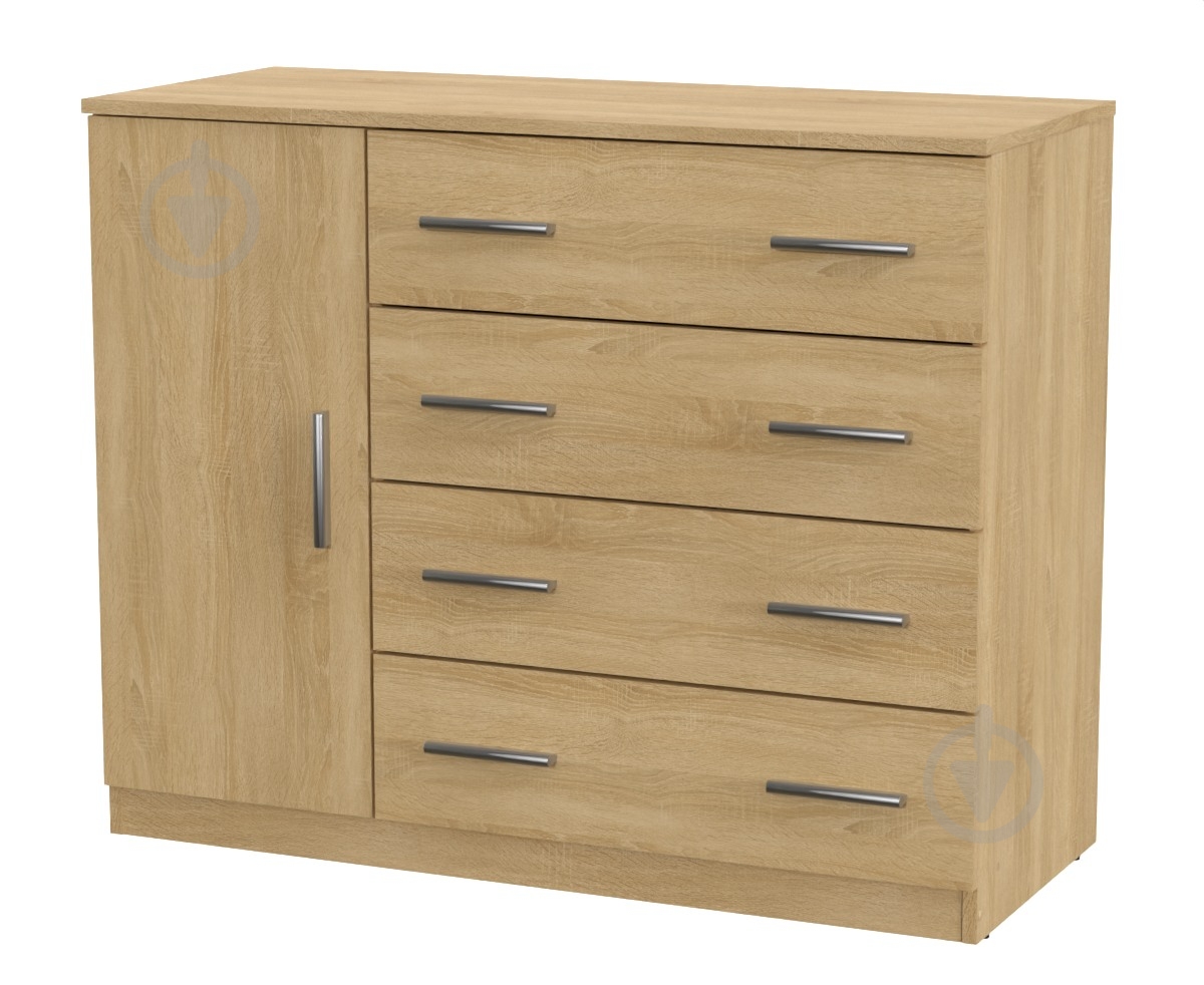 Комод Компанит 4+1Б (П) 1054x849x448 мм дуб сонома/дуб сонома - фото 1