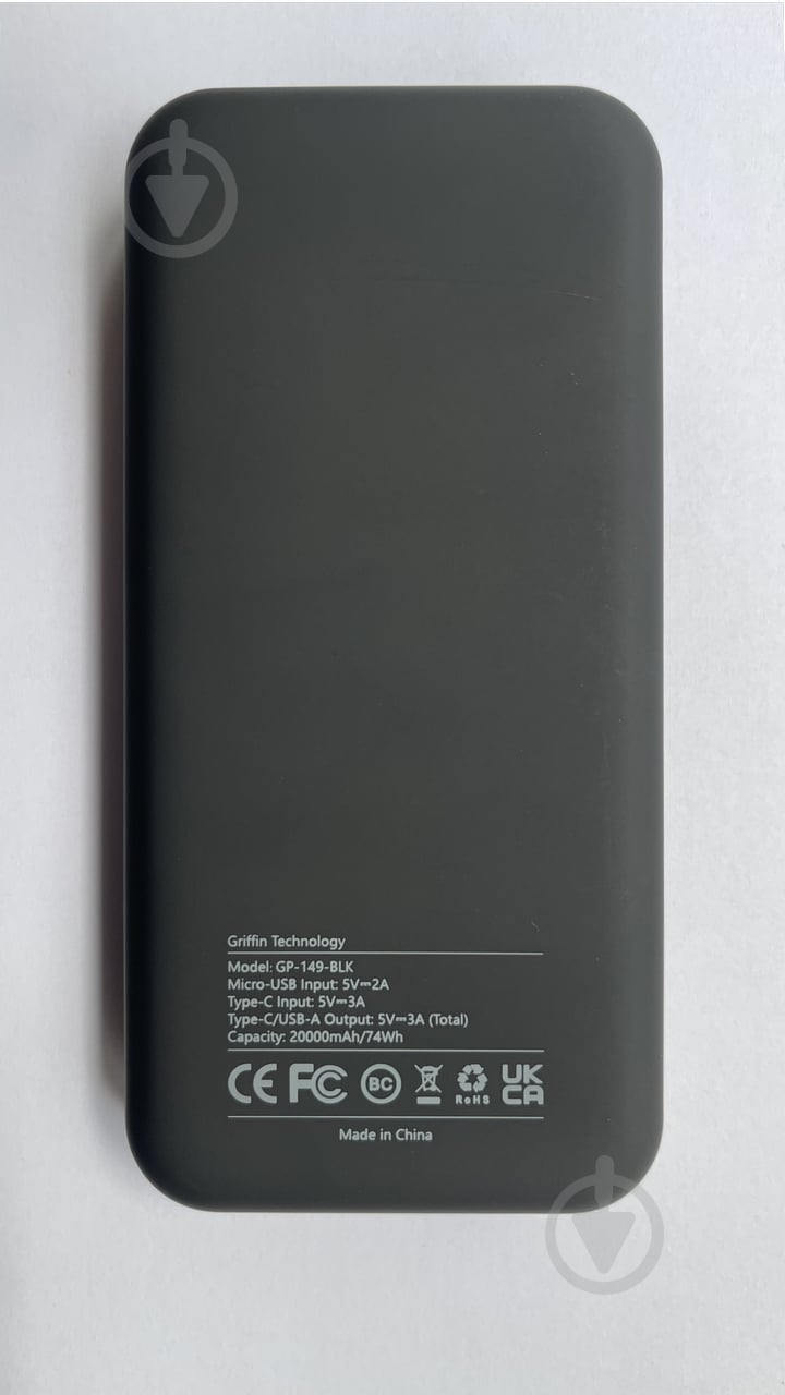 Повербанк Griffin 20000 mAh (GP-149-BLK) - фото 2