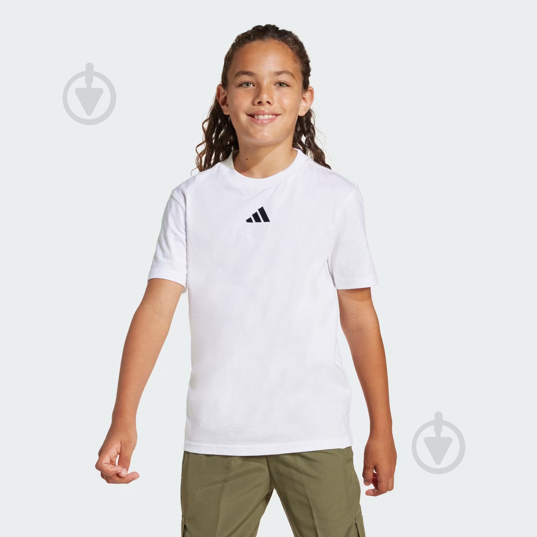 Футболка Adidas J SL TEE 160 JC9774 р.9-10YRS білий - фото 1 Футболка Adidas J SL TEE 160 JC9774 р.9-10YRS білий - фото 1