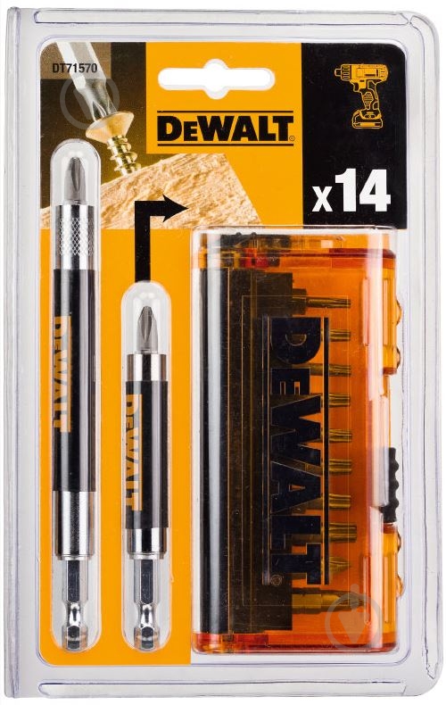 Набор бит DeWalt 14 шт. DT71570 - фото 2 Набор бит DeWalt 14 шт. DT71570 - фото 2