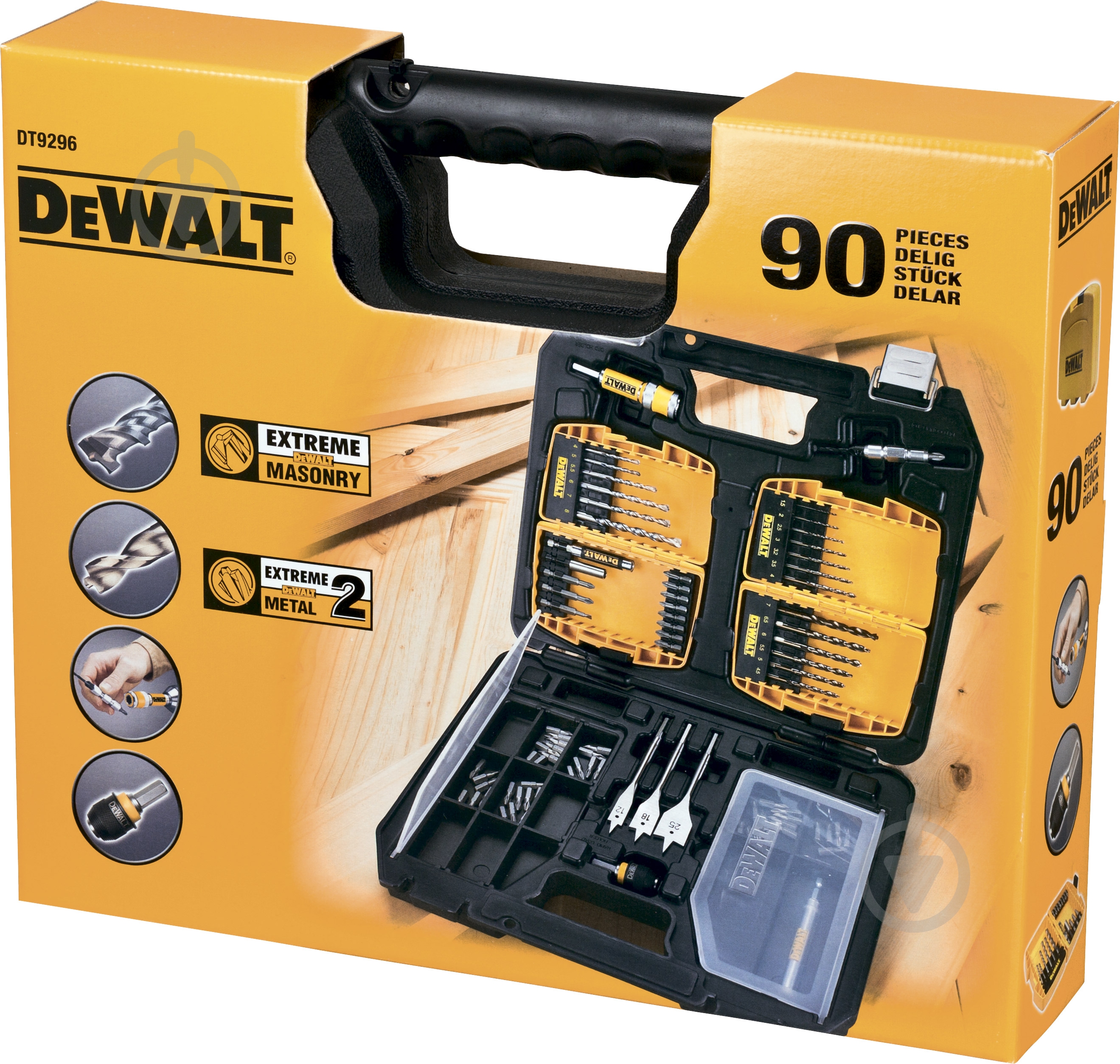 Набор принадлежностей DeWalt 90 шт. DT9296 - фото 2 Набор принадлежностей DeWalt 90 шт. DT9296 - фото 2