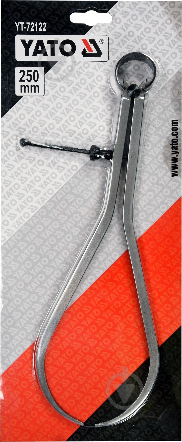 Кронциркуль YATO YT-72122 для внутренних измерений l = 250 мм, с винтовым фиксатором и на пружине - фото 3