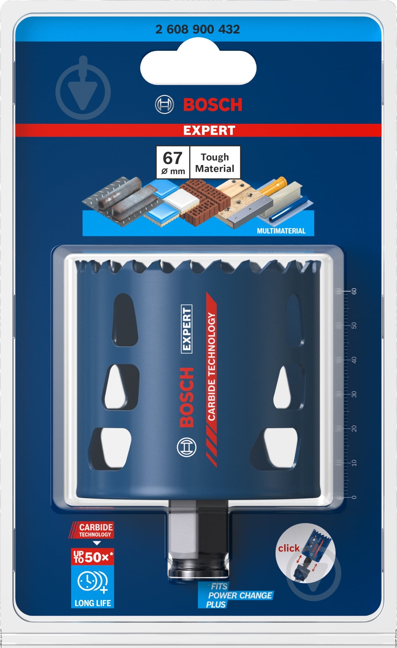 Коронка Bosch Tough Material 67 мм 2608900432 - фото 3
