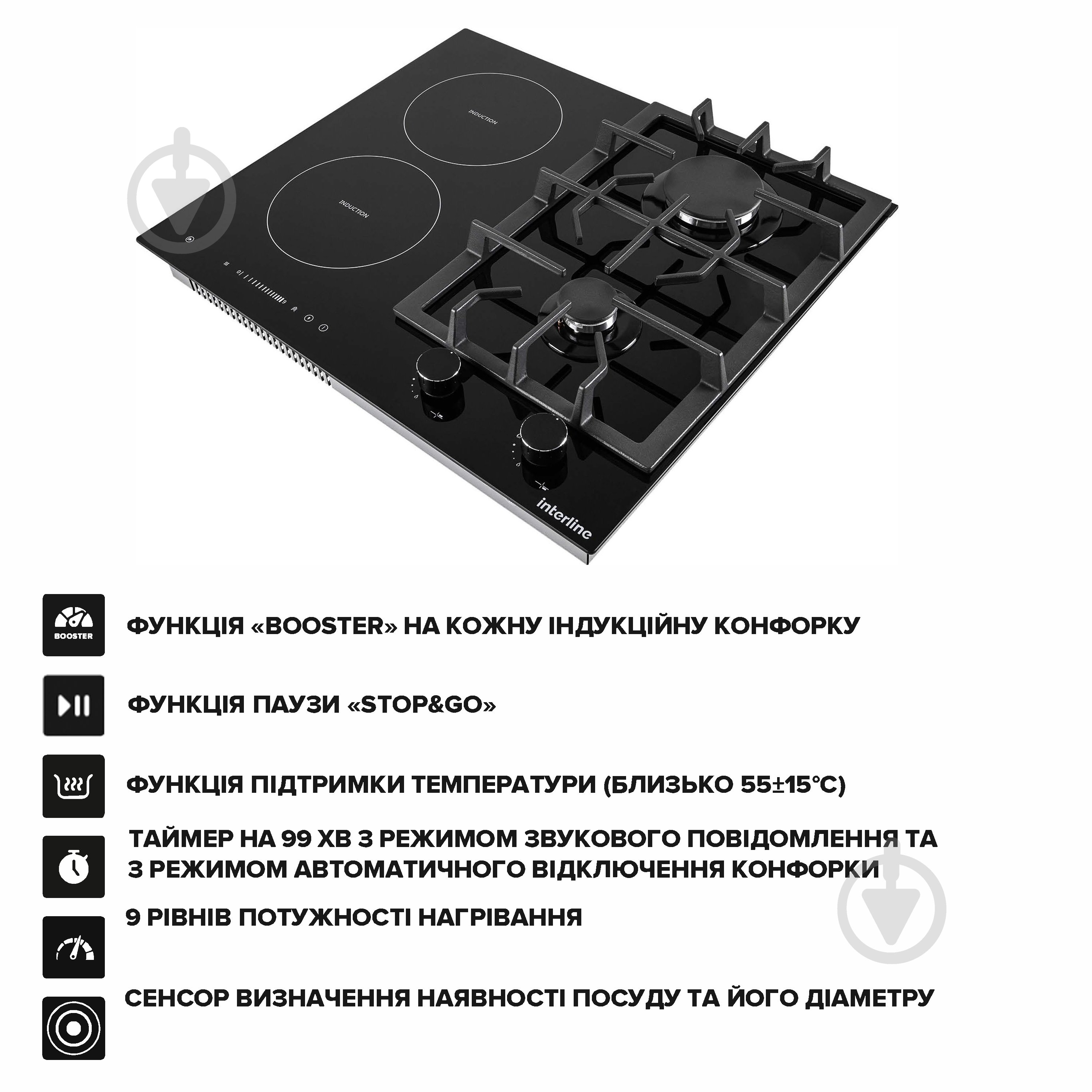 Варильна поверхня комбінована Interline HCV 560 KGF BA - фото 7