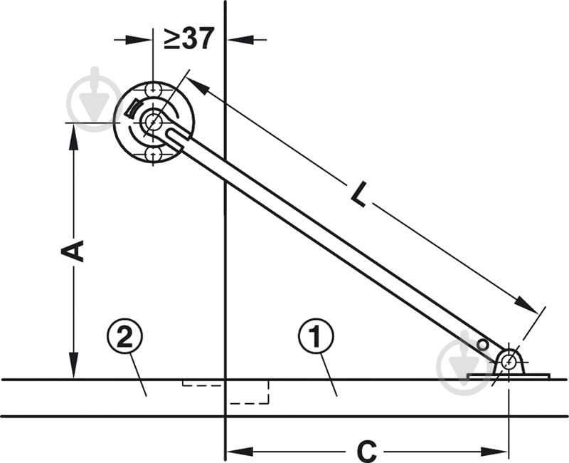 Барный ограничитель Hafele стопорная раскладная 225 мм 365.75.710 - фото 7