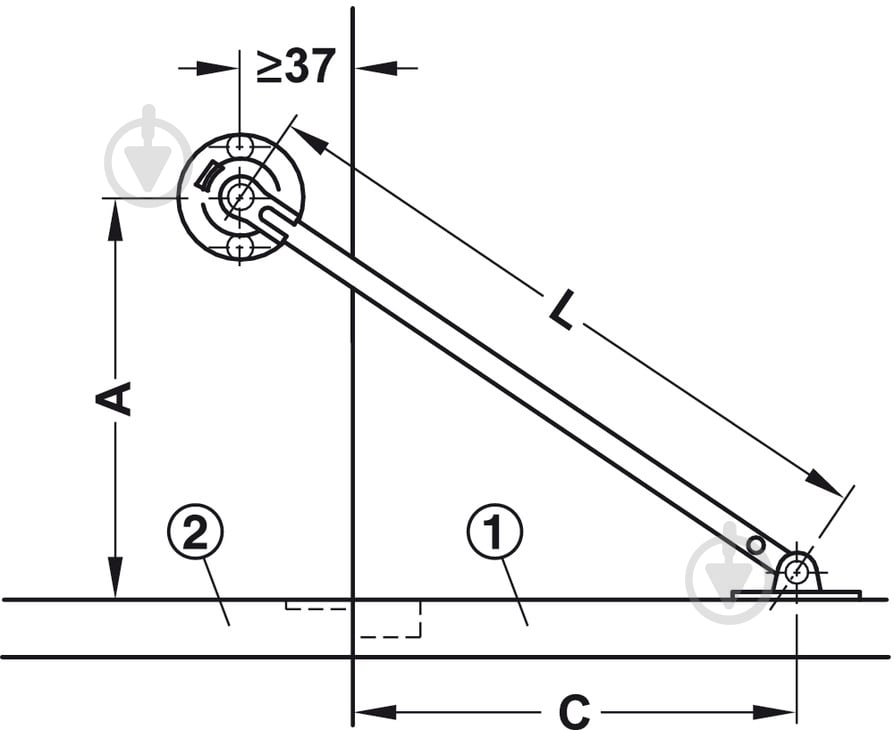 Барный ограничитель Hafele стопорная раскладная 225 мм 365.75.710 - фото 3