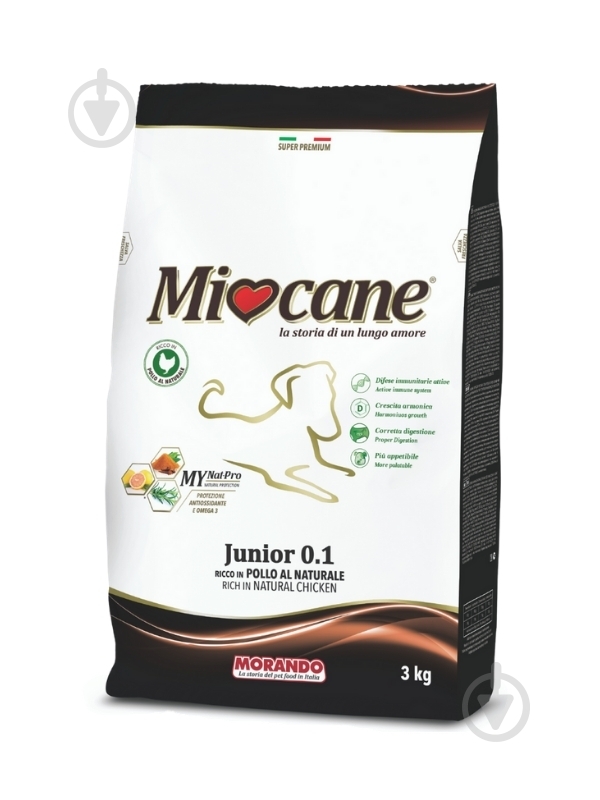 Корм сухой Morando Miocane Junior для щенков с натуральной курицей 3 кг - фото 1