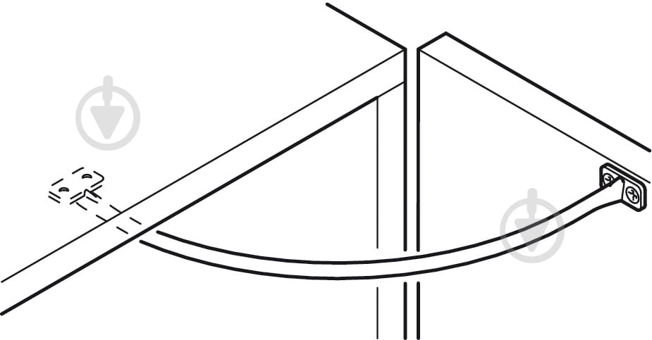 Ограничитель открытия дверей 200 мм серебряный 366.73.200 Hafele - фото 2