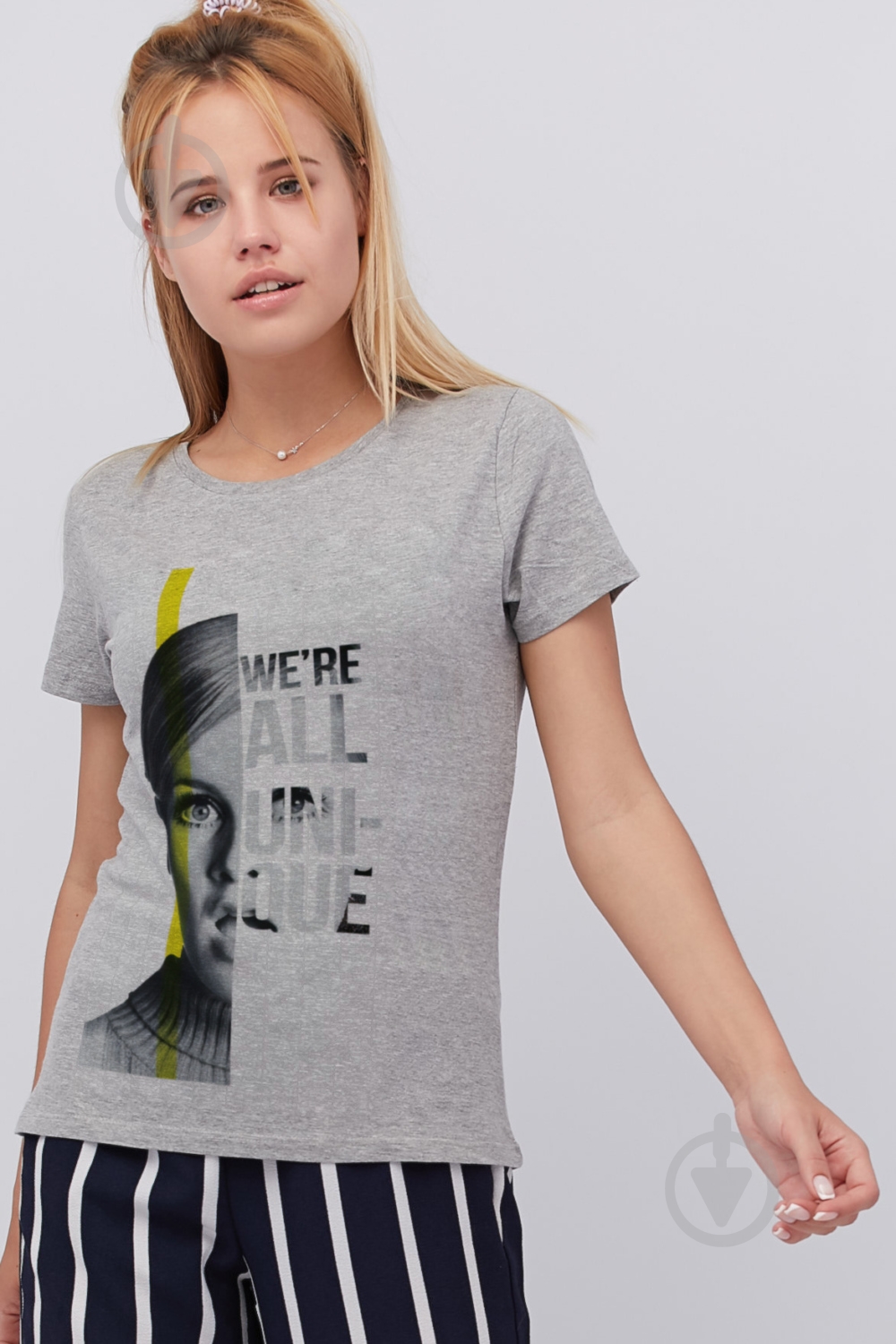 Футболка YAPPI Basic WG1105 р.S сірий - фото 1 Футболка YAPPI Basic WG1105 р.S сірий - фото 1