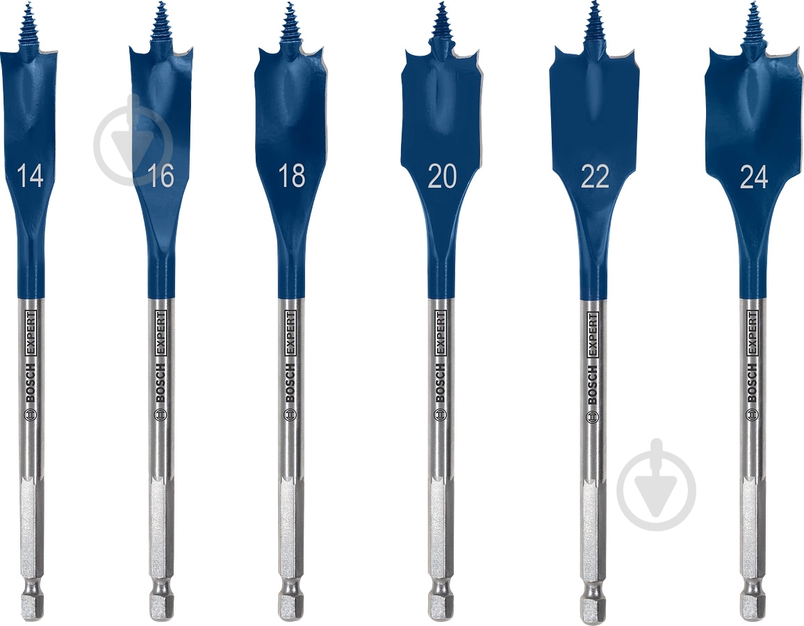 Набор сверл по дереву перовых Bosch Self Cut Speed 6 шт. 2608900332 - фото 1