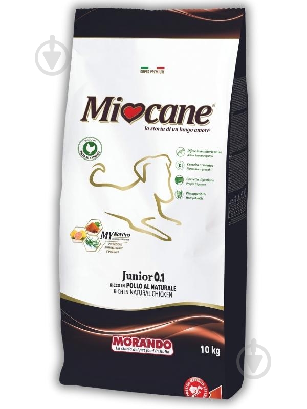 Корм сухой Morando Miocane Junior для щенков с натуральной курицей 10 кг - фото 1