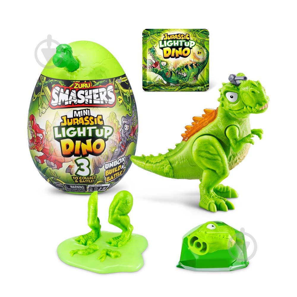 Игровой набор Smashers Mini Jurassic Ти-Рекс 74107B - фото 2