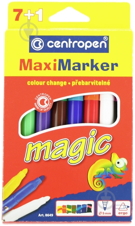 Фломастери 8 шт. MAGIC Maxi Centropen 8649/08 Centropen - фото 1