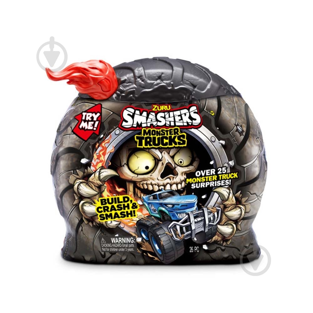 Машинка Smashers Monster Wheels (Дино Трек) 74103A - фото 1