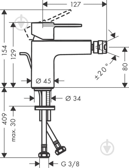 Змішувач для біде Hansgrohe VERNIS 71212000 - фото 2 Змішувач для біде Hansgrohe VERNIS 71212000 - фото 2