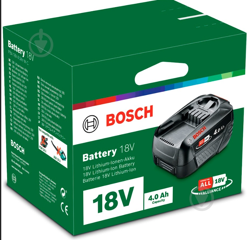 Батарея аккумуляторная Bosch 18,0V 4Ah PBA 1600A011T8 - фото 4 Батарея аккумуляторная Bosch 18,0V 4Ah PBA 1600A011T8 - фото 4