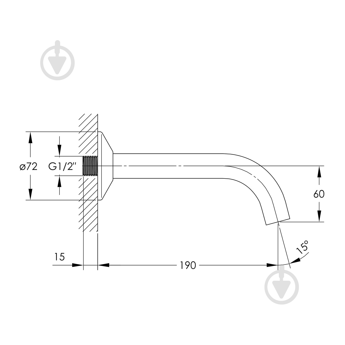 Излив для ванны Imprese Smart Click ZMK101901226 - фото 2