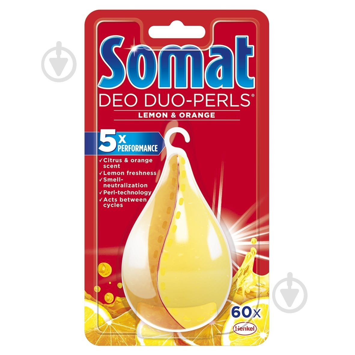 Освіжувач для посудомийних машин Somat Deo Duo-Pearls Lemon & Orange 17 г - фото 1