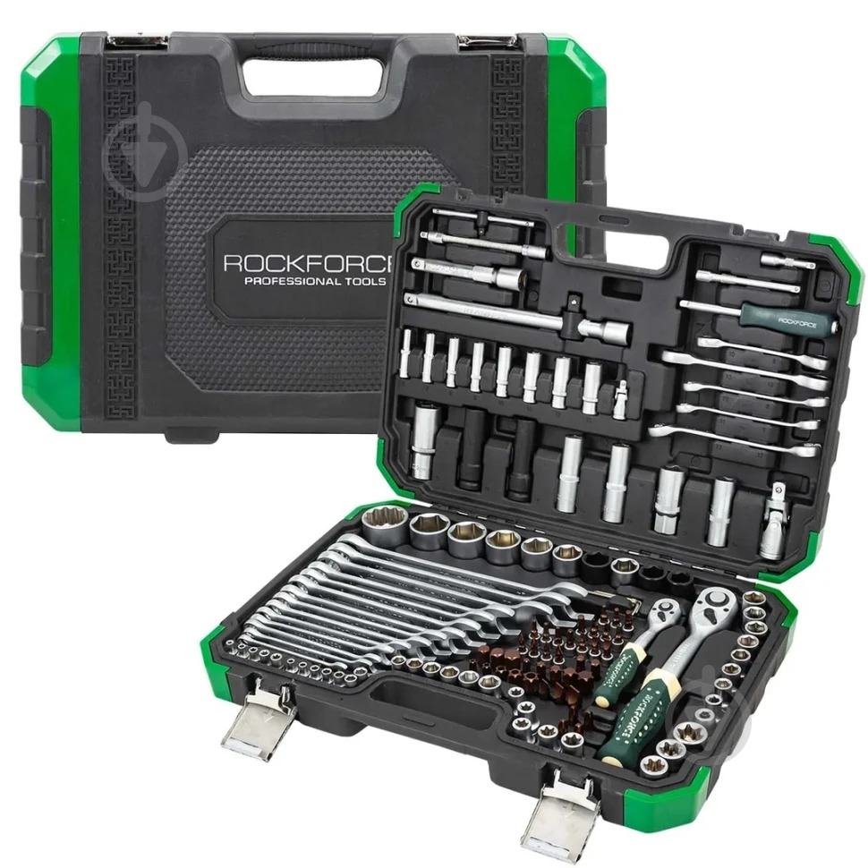 ᐉ Набор ручного инструмента ROCKFORCE 1/4'', 1/2'' (6гр.) 125 шт