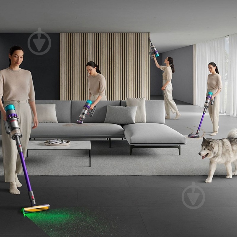 Пылесос аккумуляторный Dyson SV23 GEN5DT Abs (446989-01) nickel/purple - фото 22
