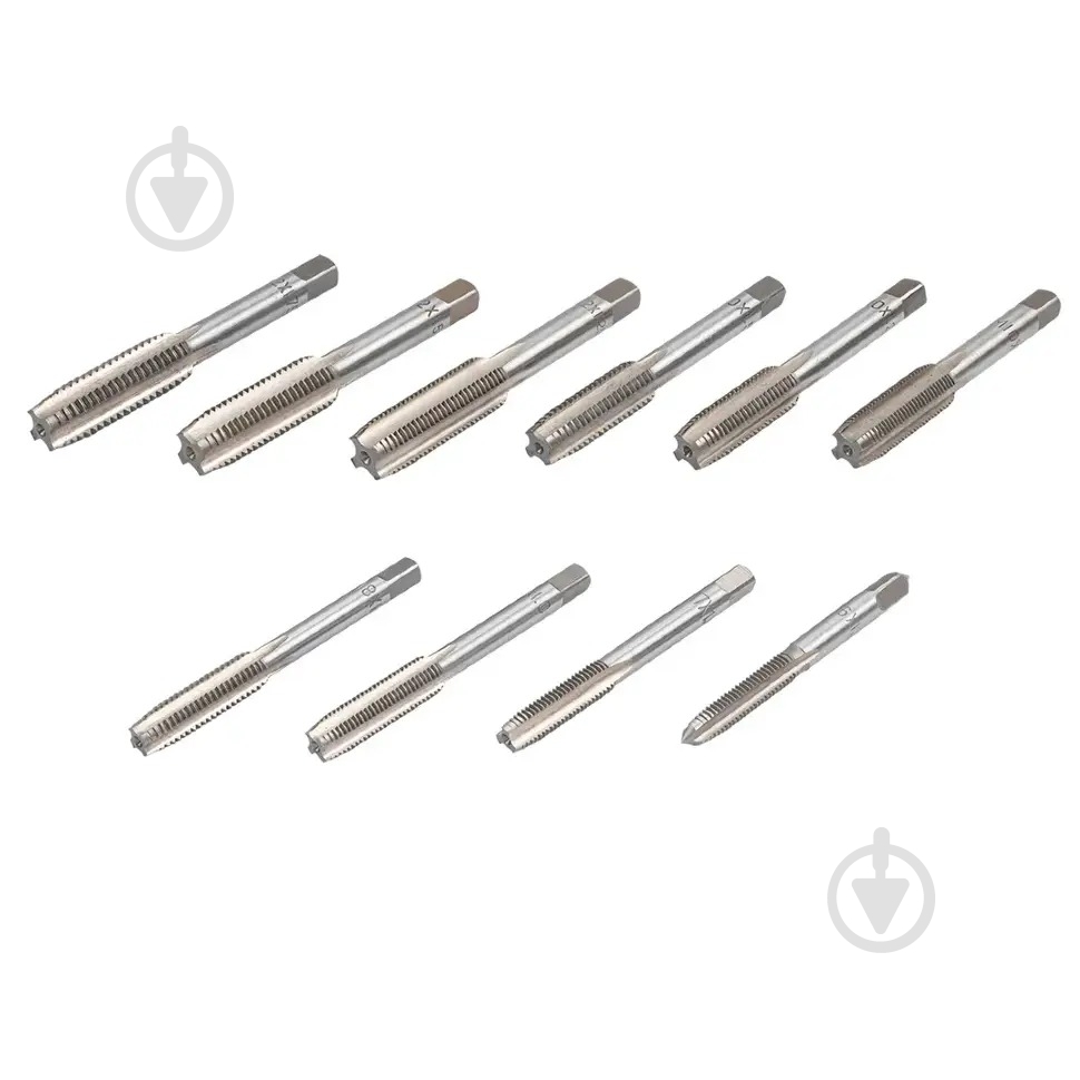 Набор метчиков метрический (М6х1, М7х1, М8х1/1.25, М10х1/1.25/1.5, М12х1.25/1.5/1.75),в блистере JBC 10 шт. JBC-C010-1T - фото 2