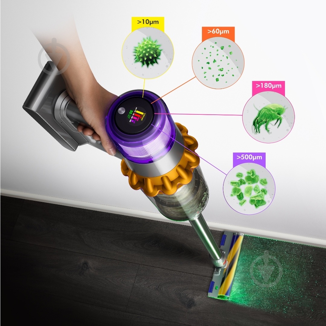 Пылесос аккумуляторный Dyson V15 Detect Absolute silver - фото 2