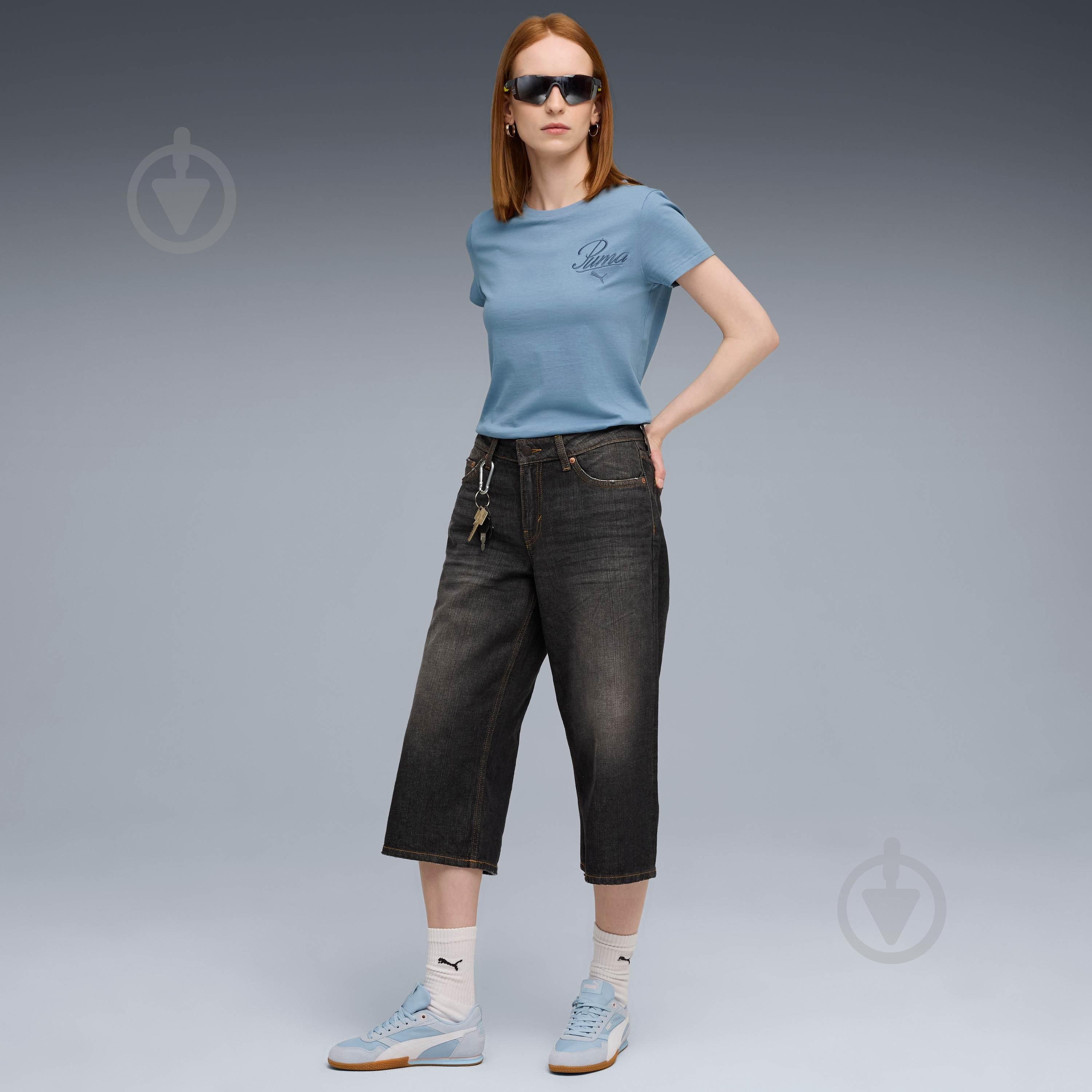 Футболка Puma ESS SCRIPT Tee 68498234 р.M синий - фото 3 Футболка Puma ESS SCRIPT Tee 68498234 р.M синий - фото 3