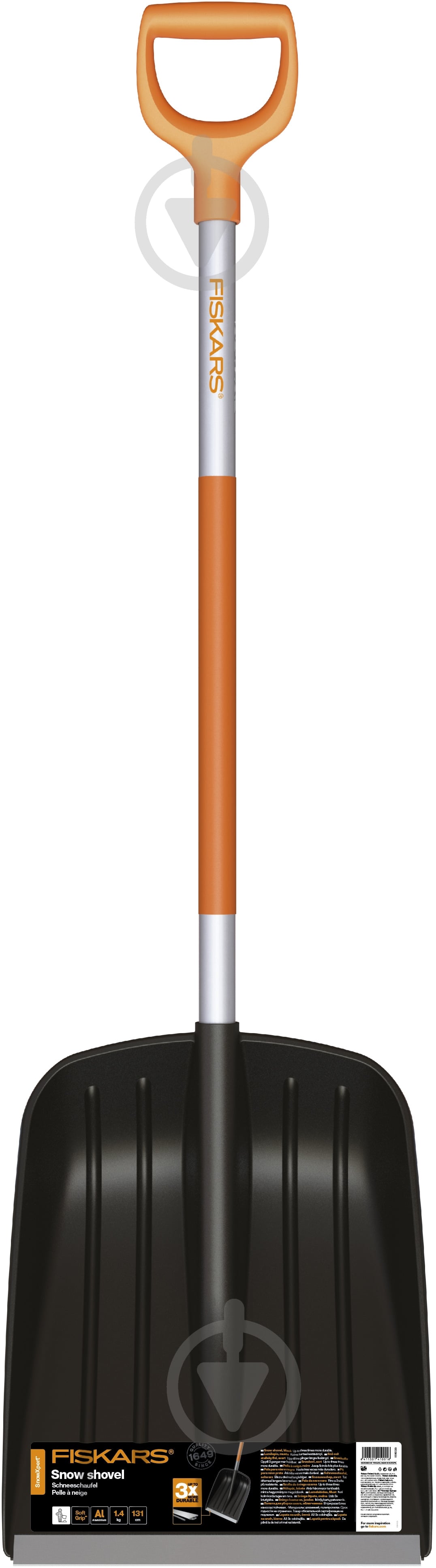 Лопата для снігу Fiskars SnowXpert чорна 1062827 - фото 2