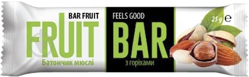 Батончик Fruit Bar мюсли с орехами 25 г - фото 1 Батончик Fruit Bar мюсли с орехами 25 г - фото 1