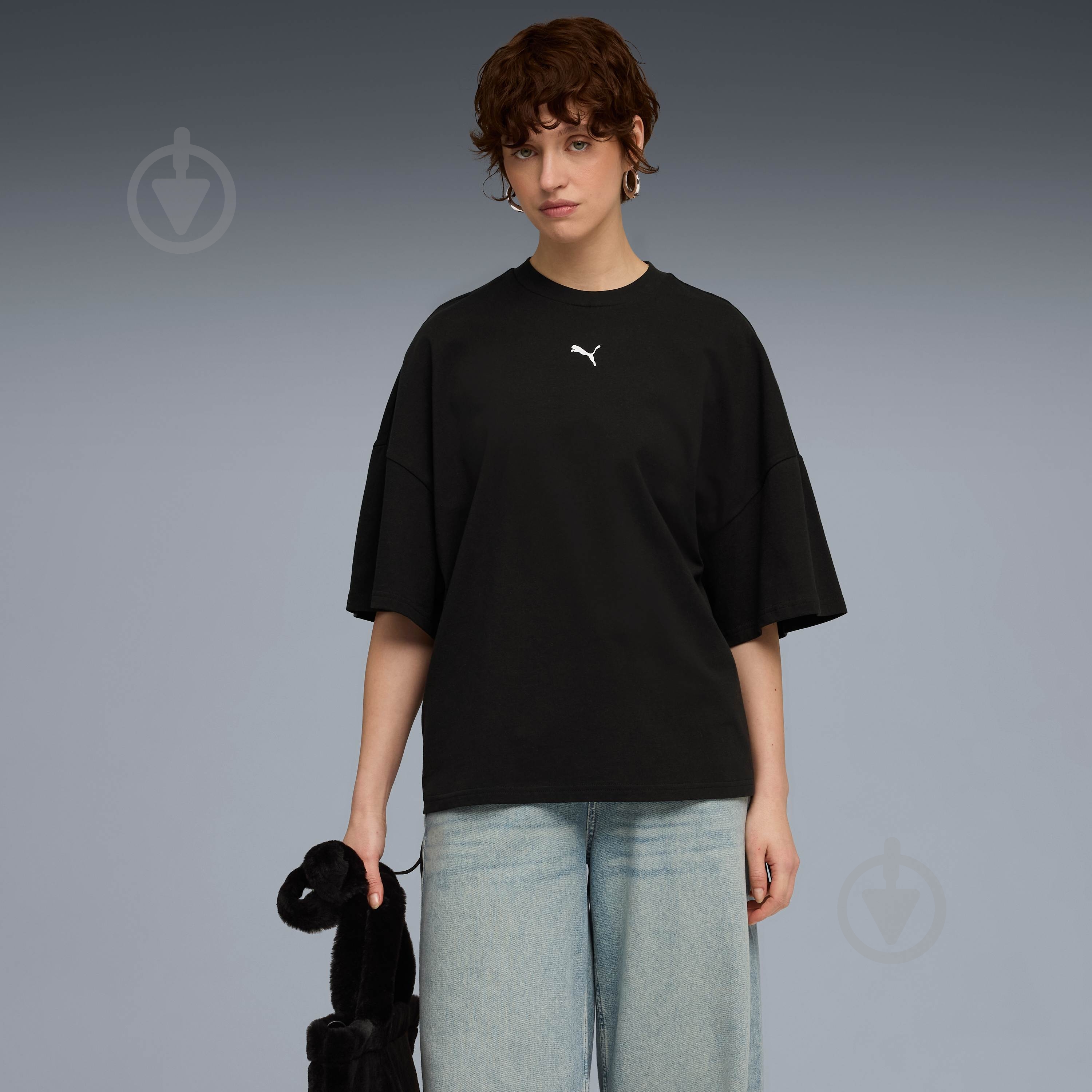 Футболка Puma DARE TO Oversized Ruched Tee 63214401 р.M чорний - фото 1 Футболка Puma DARE TO Oversized Ruched Tee 63214401 р.M чорний - фото 1