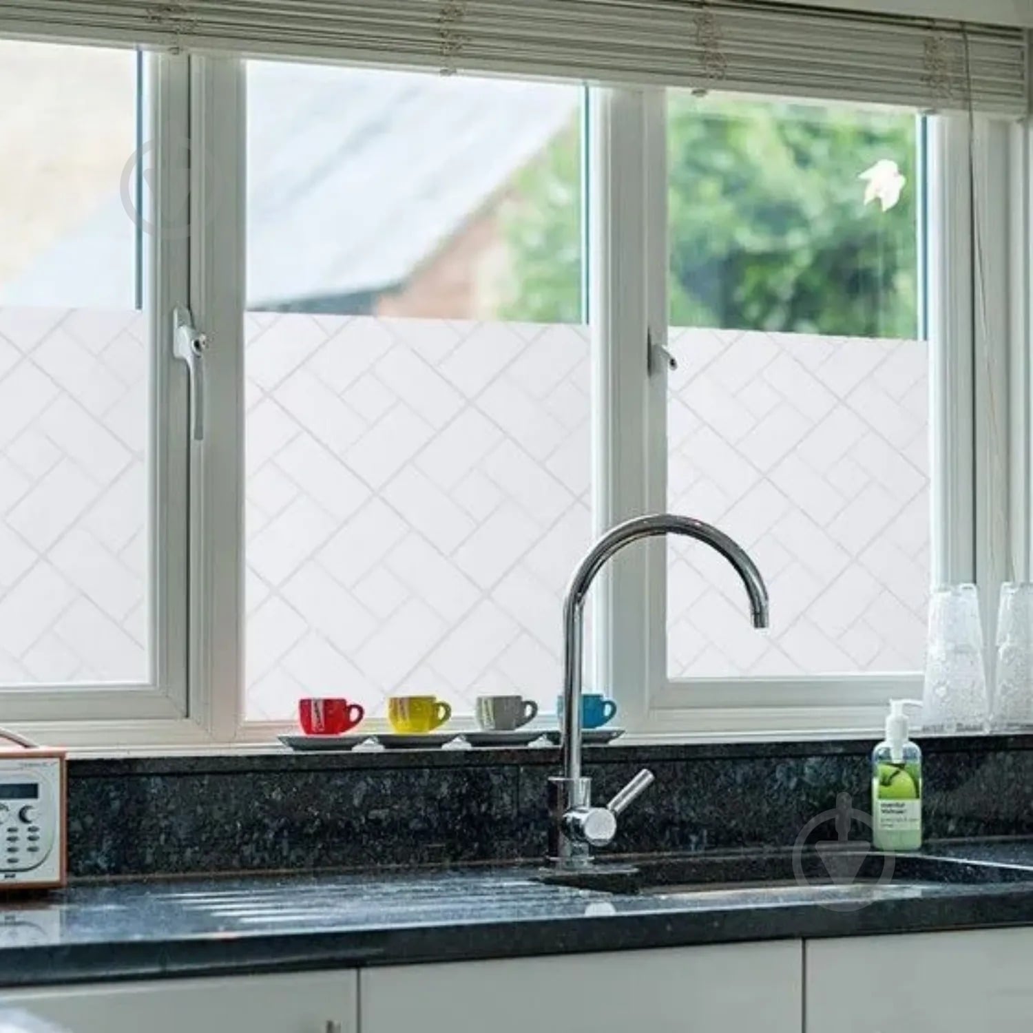 Пленка самоклеющаяся витражная Supretto статическая Ромбы 0,6x2 м - фото 6