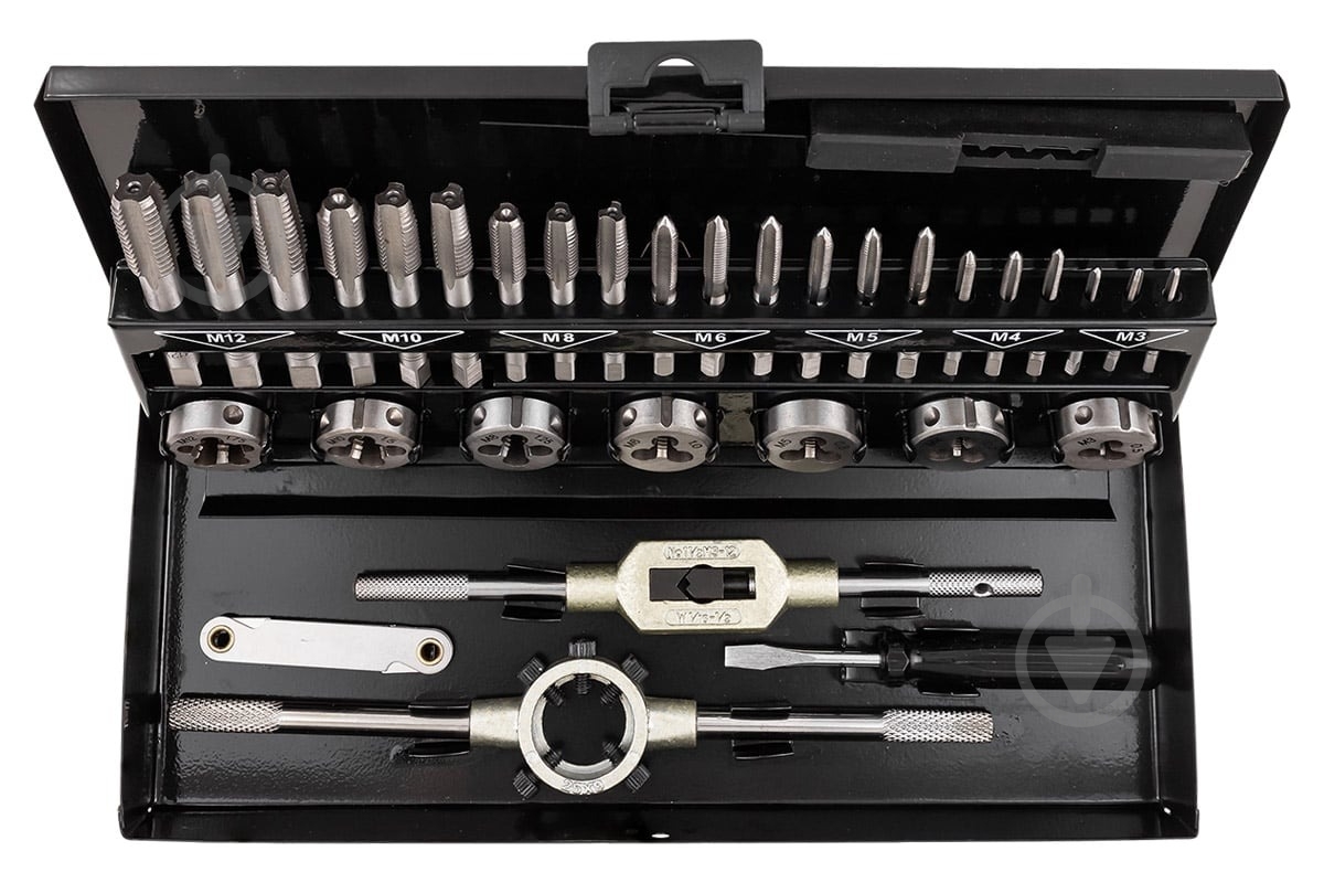 Набор метчиков и плашек метрический, в металлическом кейсе Scheppach 32 шт. SCH-M032-1 - фото 3 Набор метчиков и плашек метрический, в металлическом кейсе Scheppach 32 шт. SCH-M032-1 - фото 3