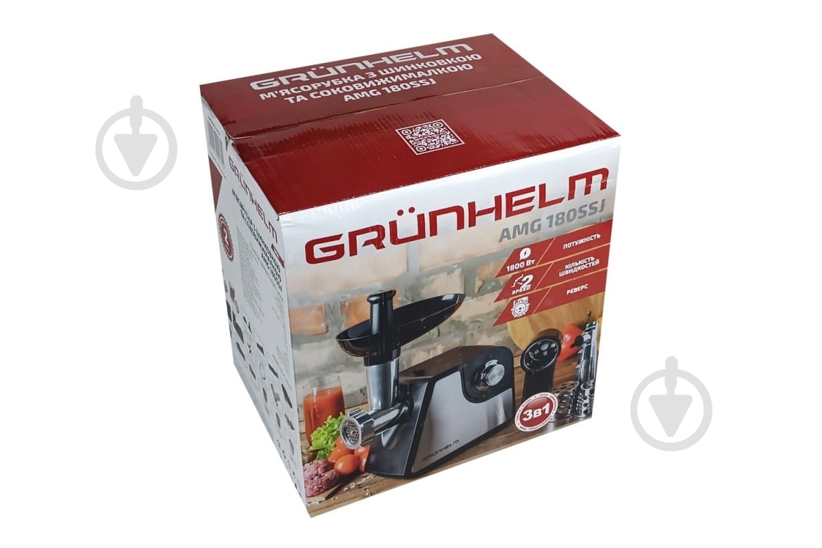 Мясорубка Grunhelm AMG180SSJ - фото 9