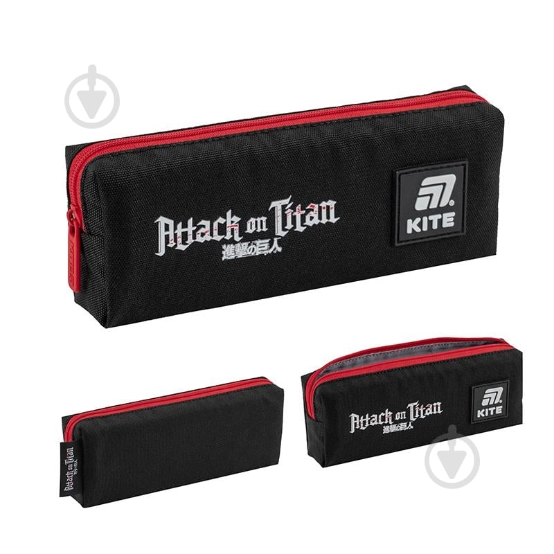 Пенал 642 Attack on Titan KITE черный - фото 3