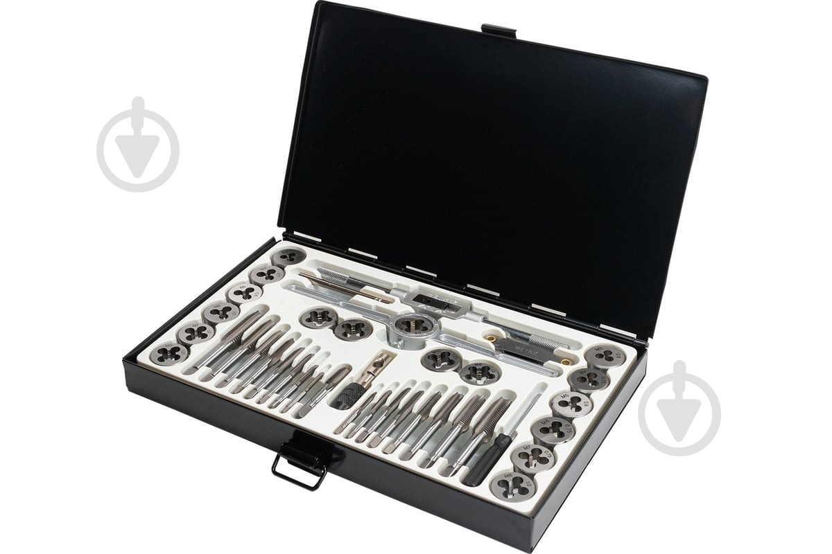 Набор метчиков и плашек метрический, в металлическом кейсе Scheppach 40 шт. SCH-M040-1 - фото 2 Набор метчиков и плашек метрический, в металлическом кейсе Scheppach 40 шт. SCH-M040-1 - фото 2
