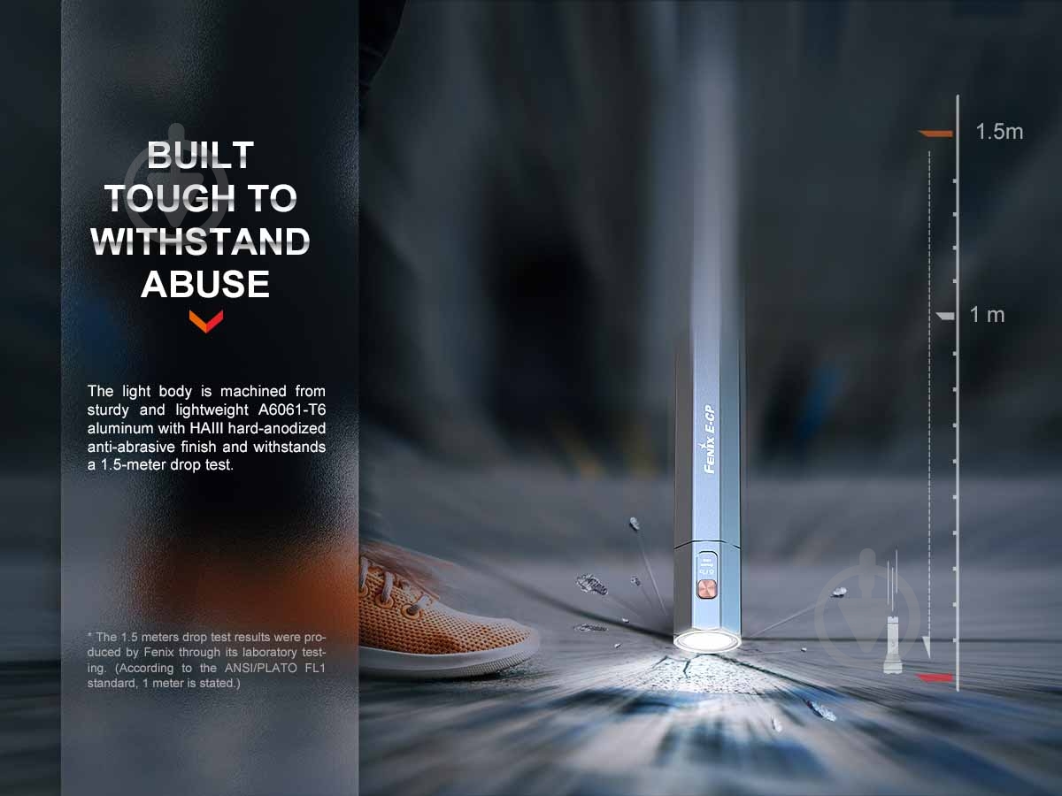 Фонарик Fenix ручной E-CP Black (E-CPblack), 1600лм - фото 10