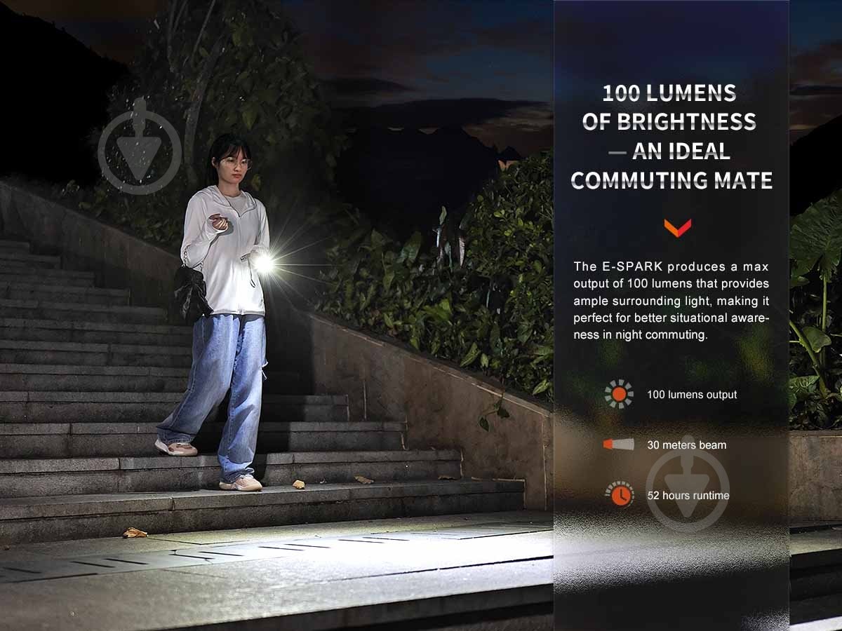 Фонарик Fenix брелок ручний E-SPARK, 100лм - фото 11