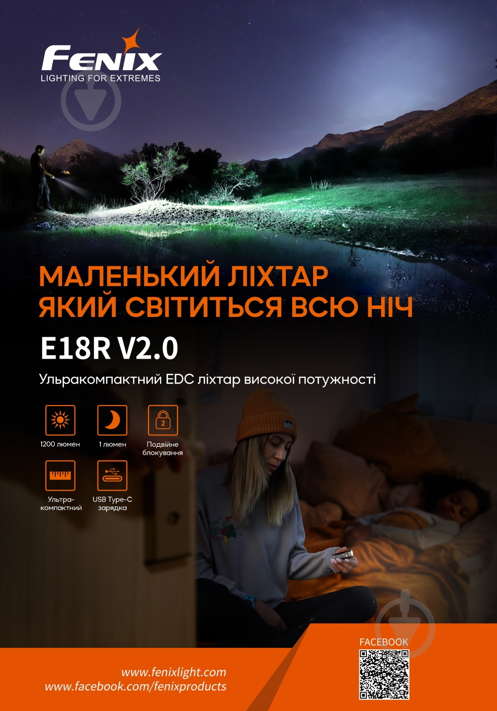 Фонарик Fenix ручиой E18R V2.0, 1200лм - фото 17