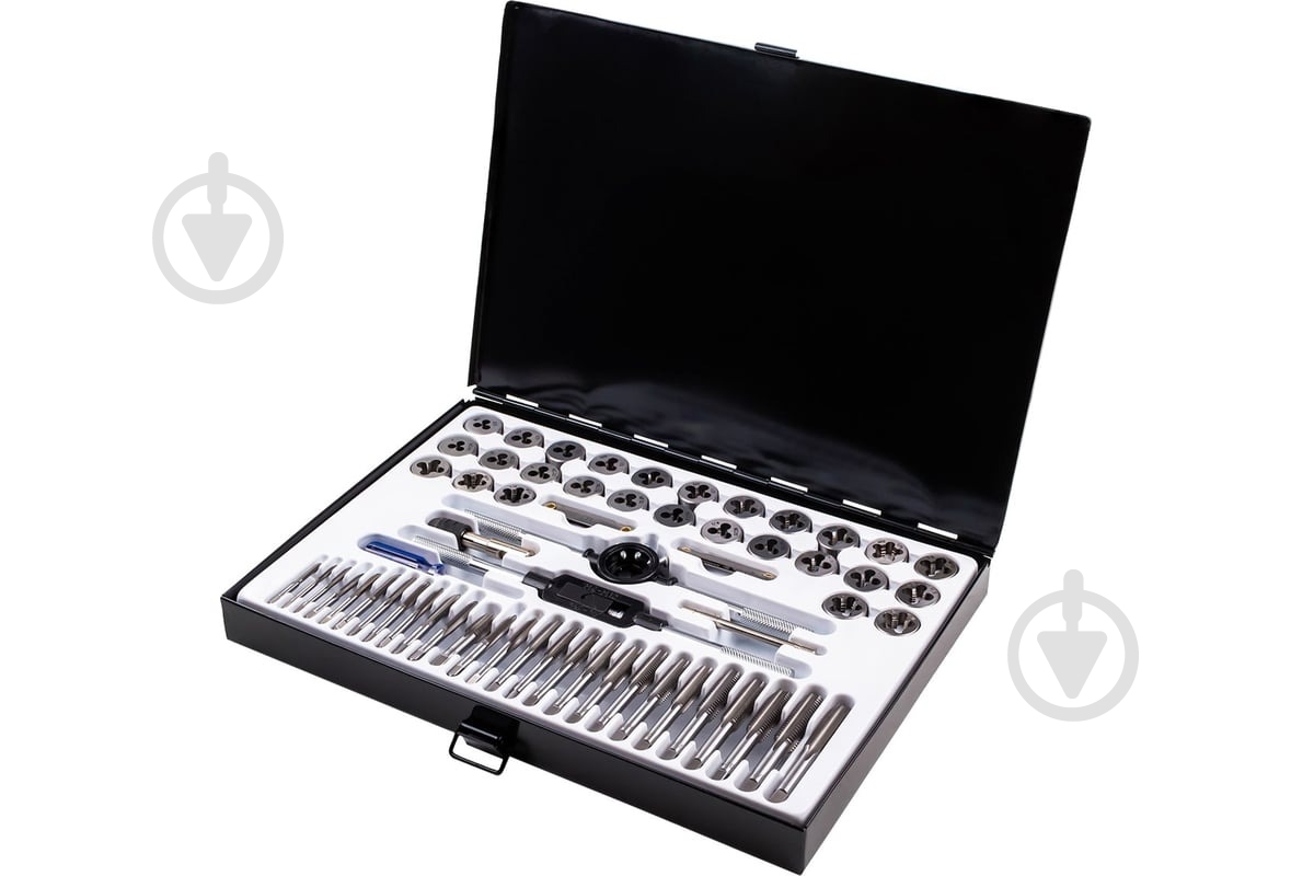 Набор метчиков и плашек метрический+дюймовый, в металлическом кейсе Scheppach 60 шт. SCH-M060-3 - фото 2 Набор метчиков и плашек метрический+дюймовый, в металлическом кейсе Scheppach 60 шт. SCH-M060-3 - фото 2
