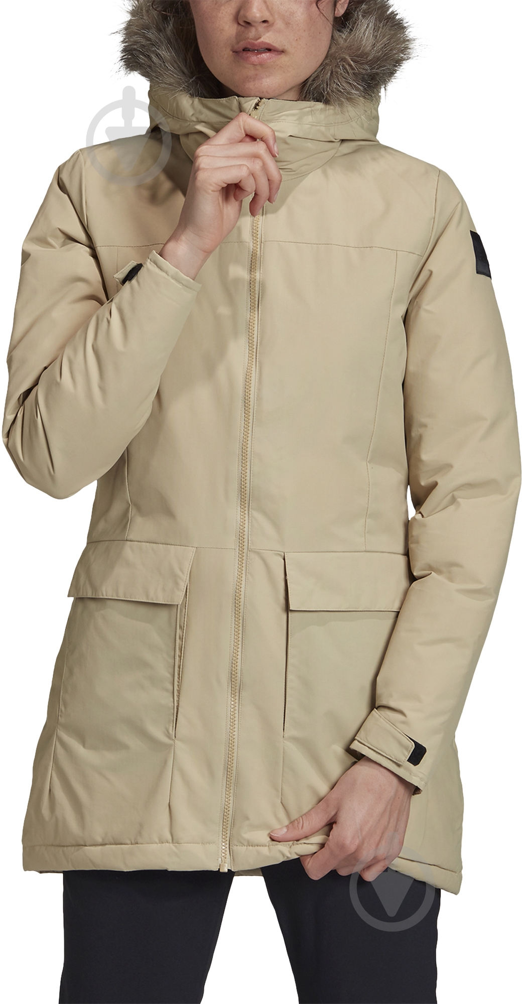 Куртка-парка женская зимняя Adidas W XPLORIC Parka GE7790 р.M бежевая - фото 1