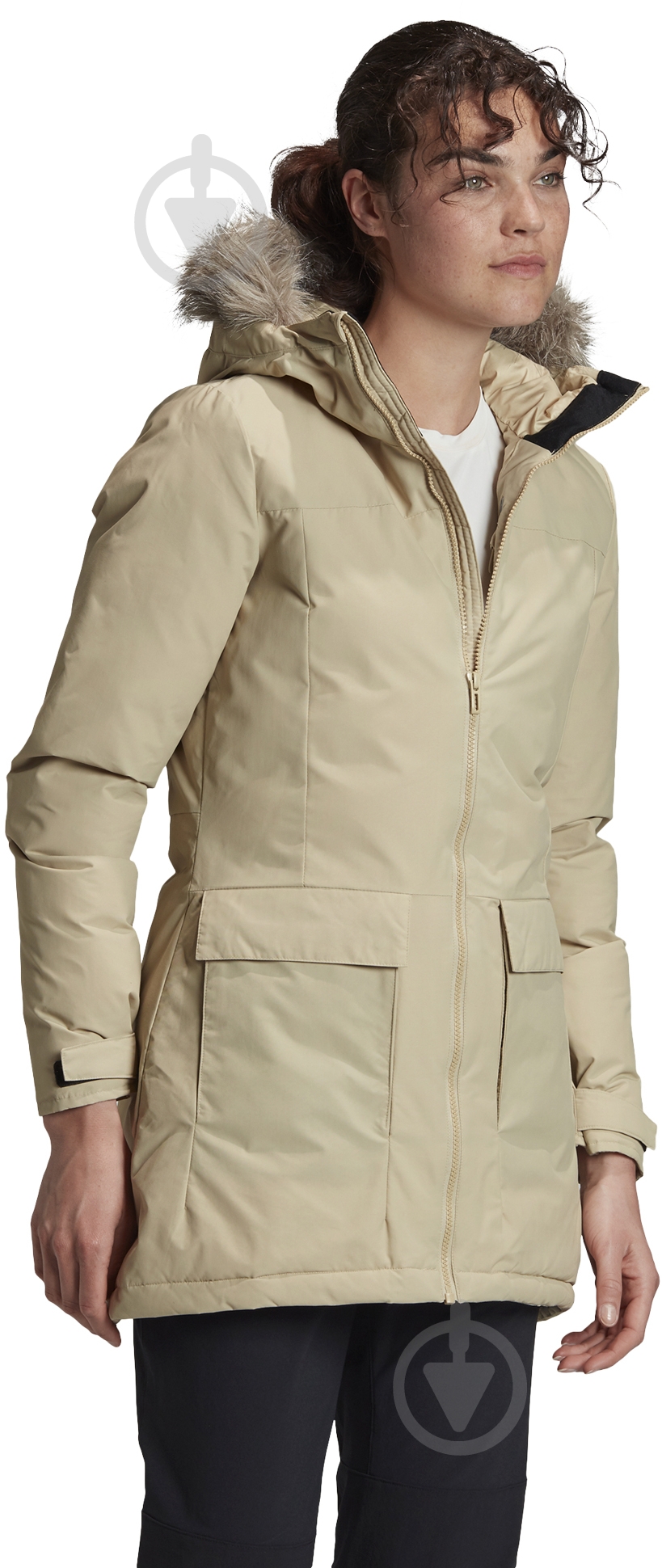 Куртка-парка женская зимняя Adidas W XPLORIC Parka GE7790 р.M бежевая - фото 7
