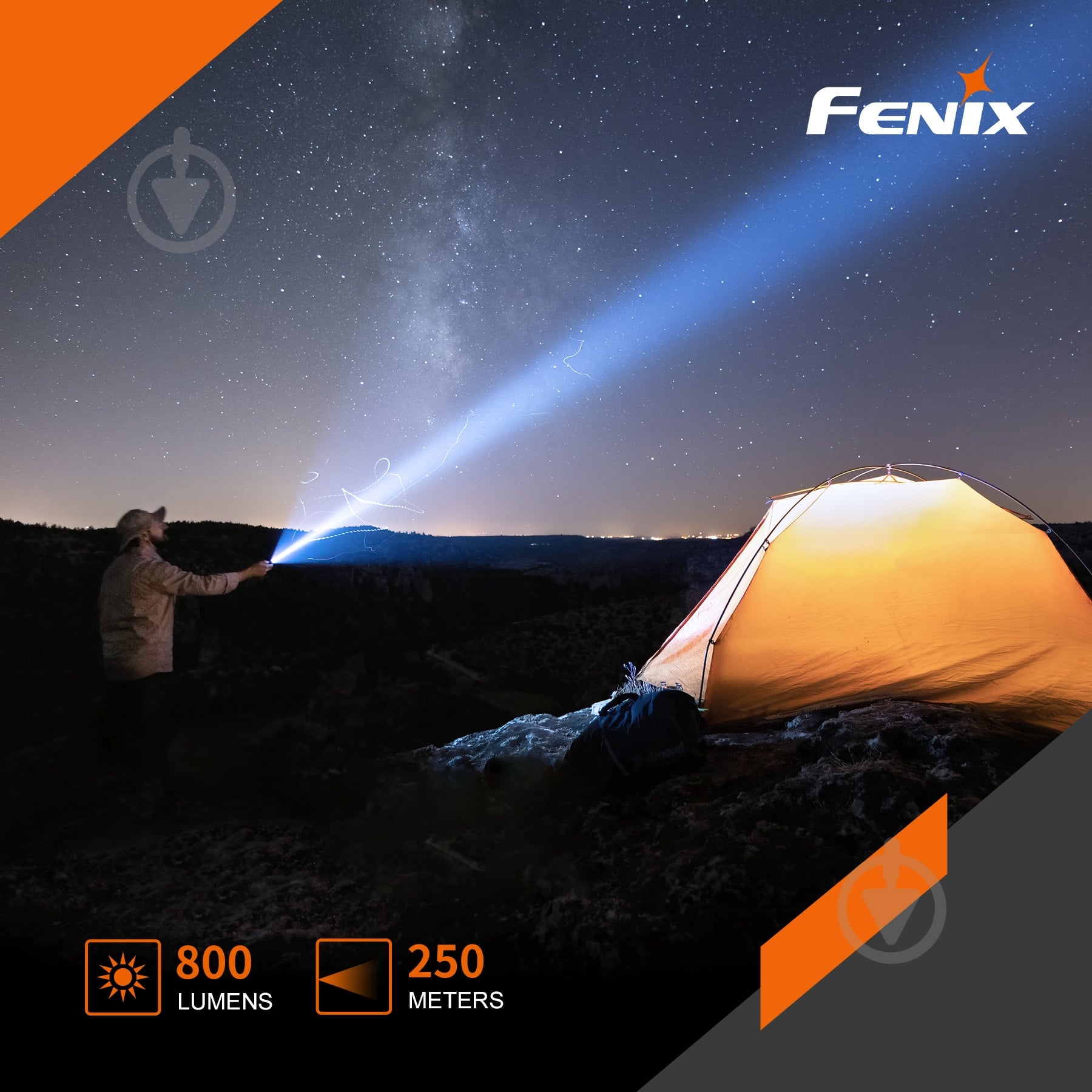 Ліхтарик Fenix ручний PD25R, 800лм - фото 7 Ліхтарик Fenix ручний PD25R, 800лм - фото 7