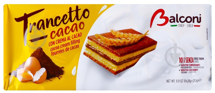 Бисквит Balconi с какао Мини м/у 10х28г - фото 1