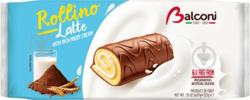 Рулет бісквітний Balconi Міні Latte м/у 6х37г - фото 1