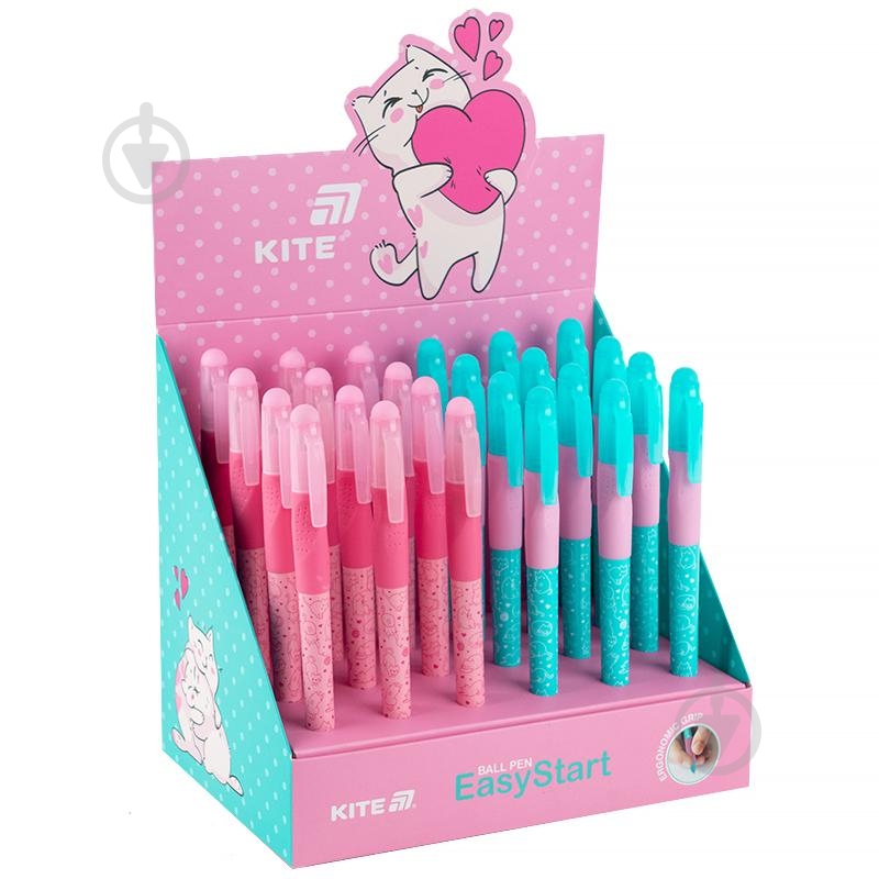 Ручка шариковая KITE EasyStart Kitty K25-099-2 - фото 2