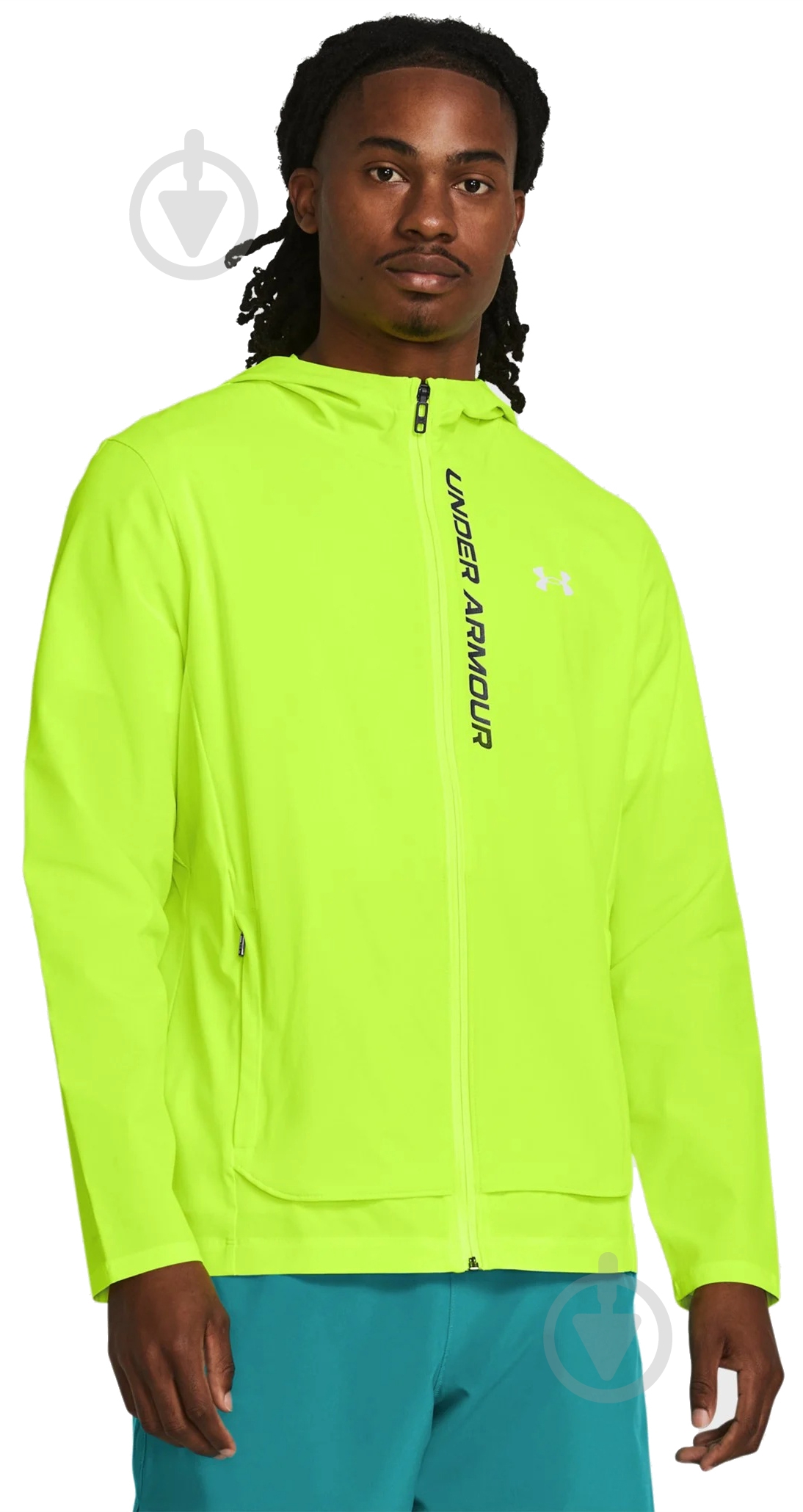 Вітрівка чоловіча Under Armour OUTRUN THE STORM JACKET 1376794-731 р.S салатова - фото 1