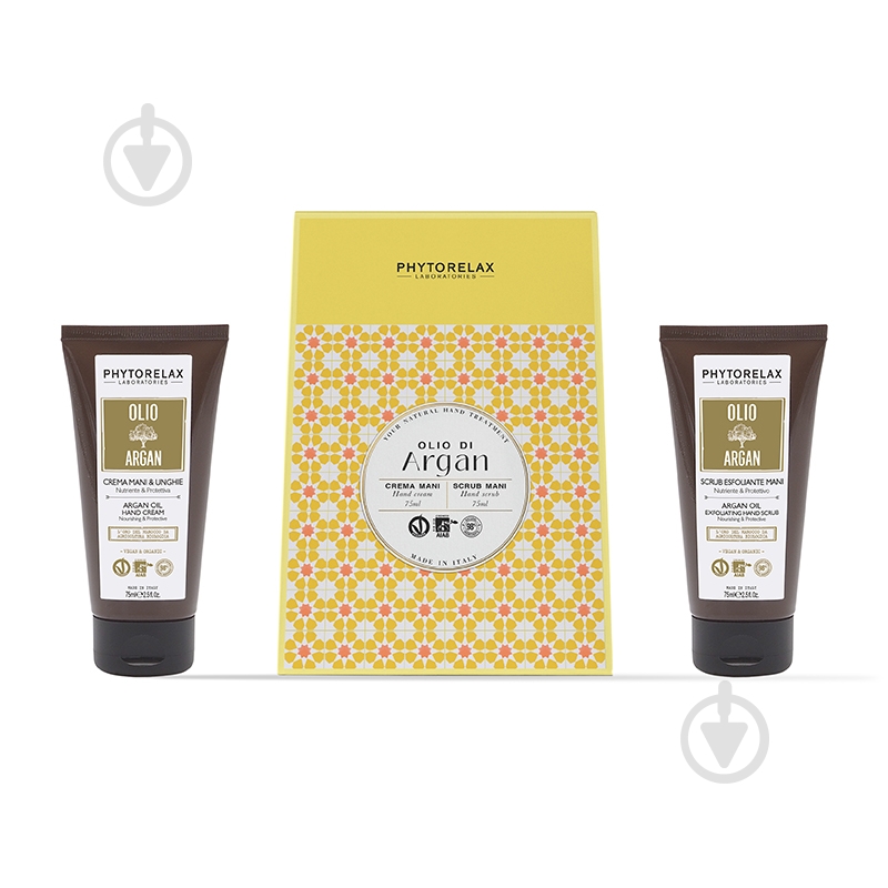Набір подарунковий Phytorelax крем 75 мл та скраб для рук арган 75 мл - фото 1